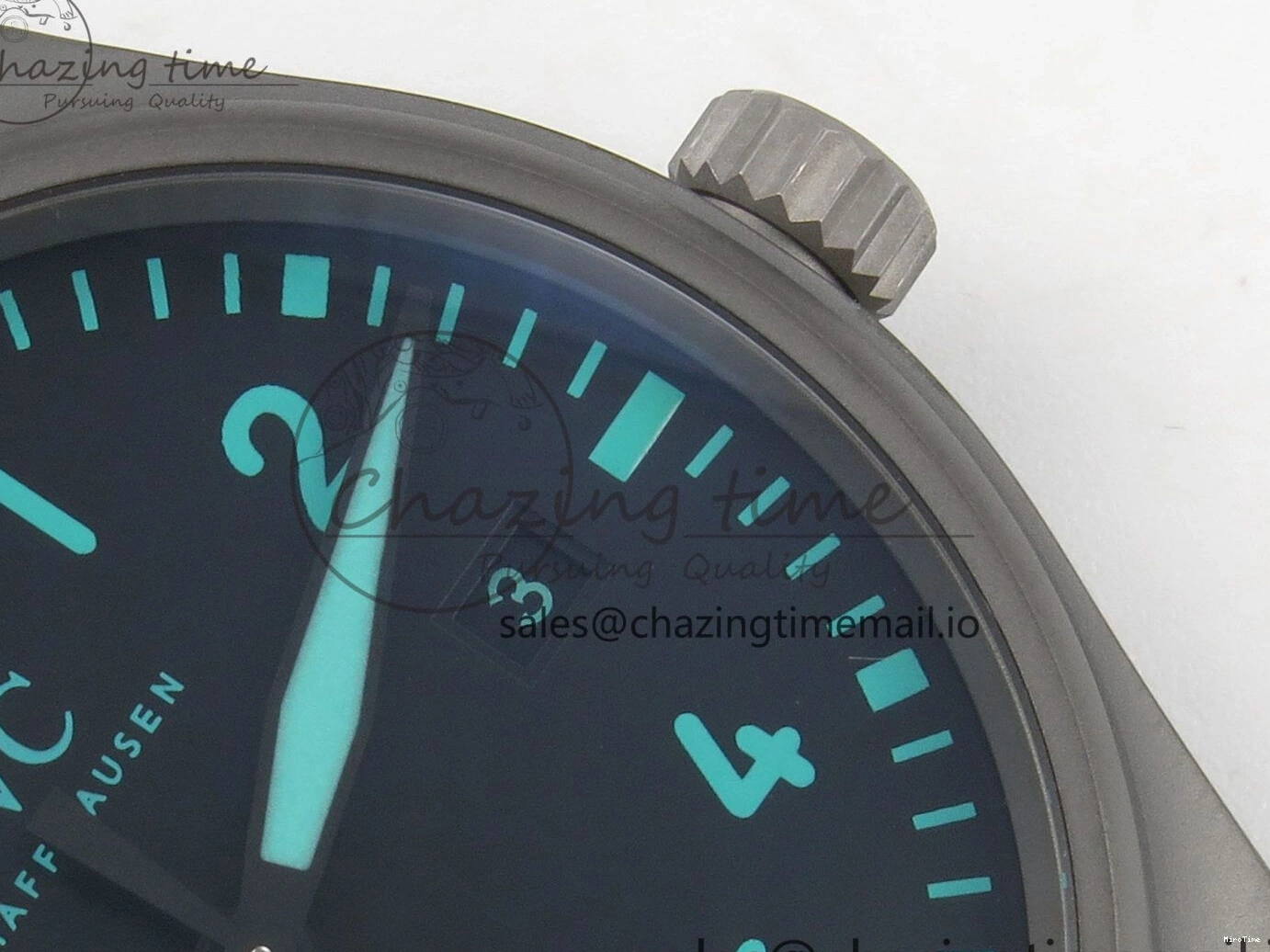 MIROTIME 0102 Pilot Mark XX BLSF 1:1 Best Edition Black Blue Dial on Blue Rubber Strap MIYOTA Sleek 6989